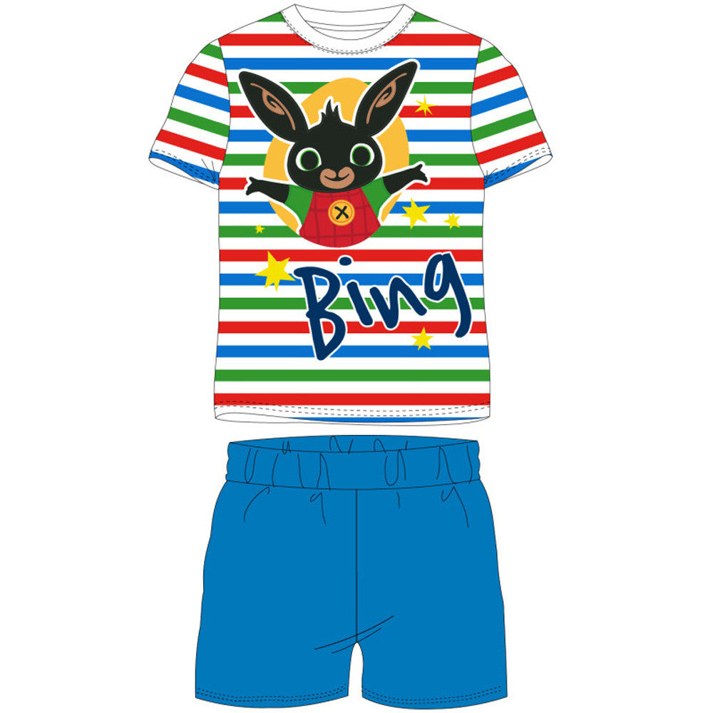 Bing Striped kurzer Kinderpyjama 116 cm
