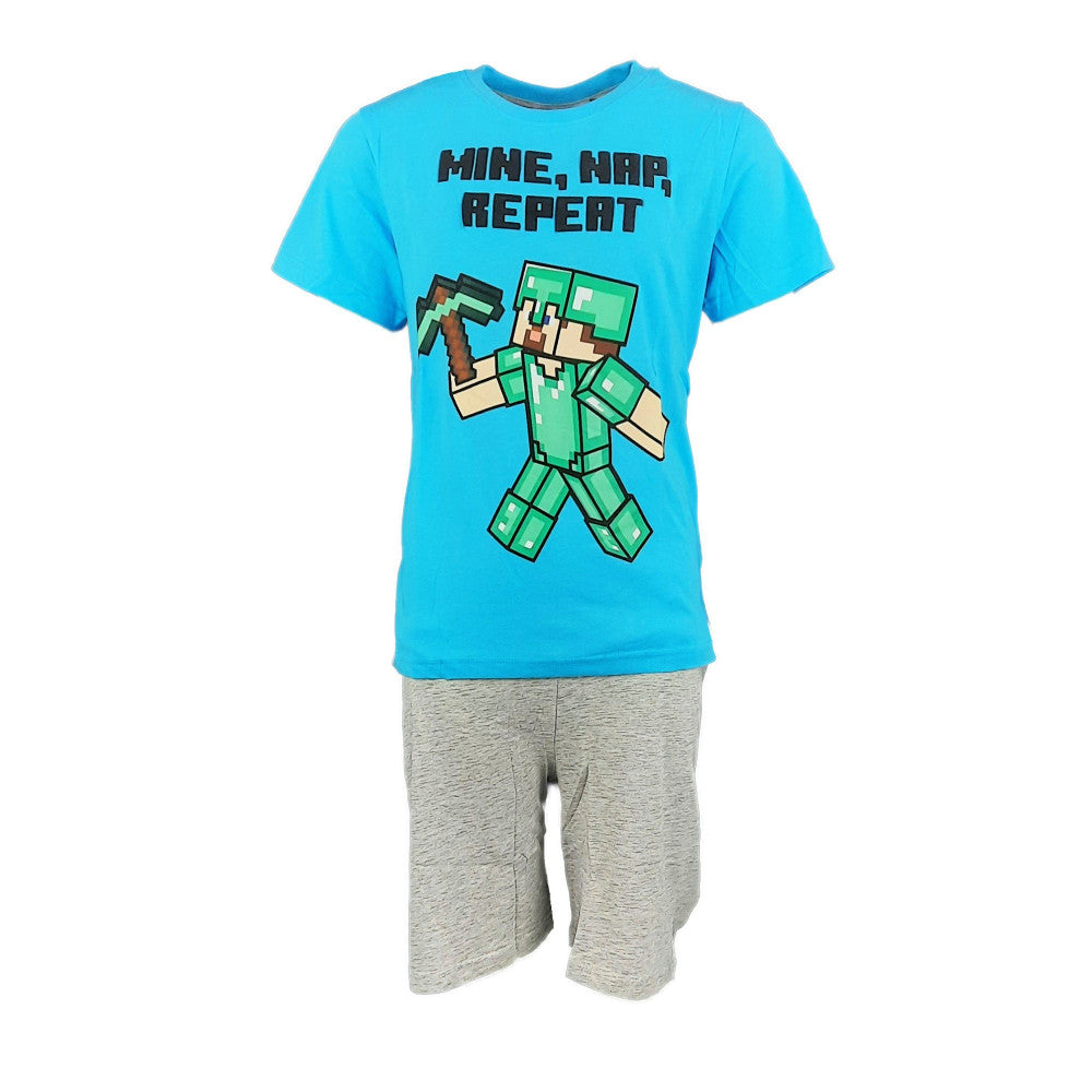 Minecraft kurzer Kinderpyjama 8 Jahre