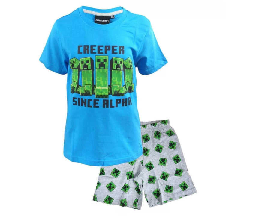 Minecraft kurzer Kinderpyjama 12 Jahre