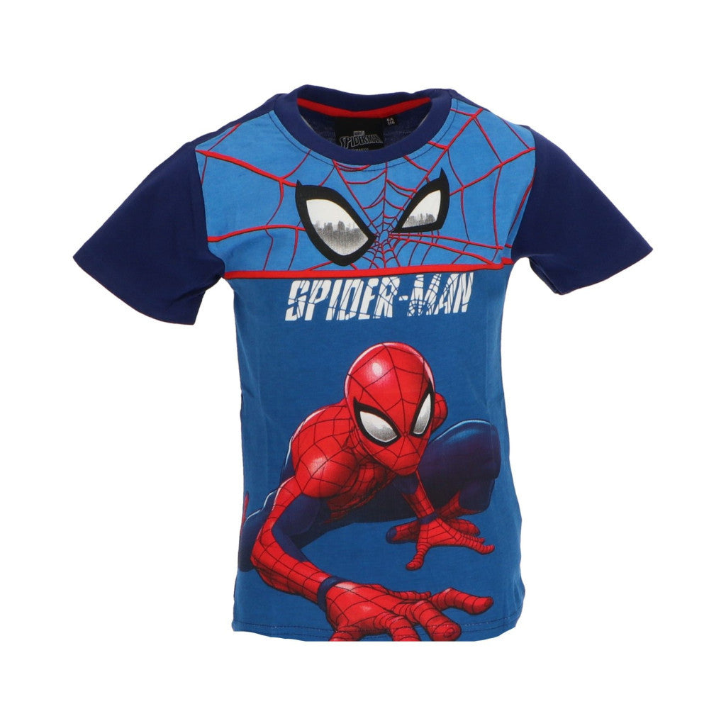 Spiderman Wall Blue Kinder Kurz-T-Shirt, Oberteil 3 Jahre / 98 cm