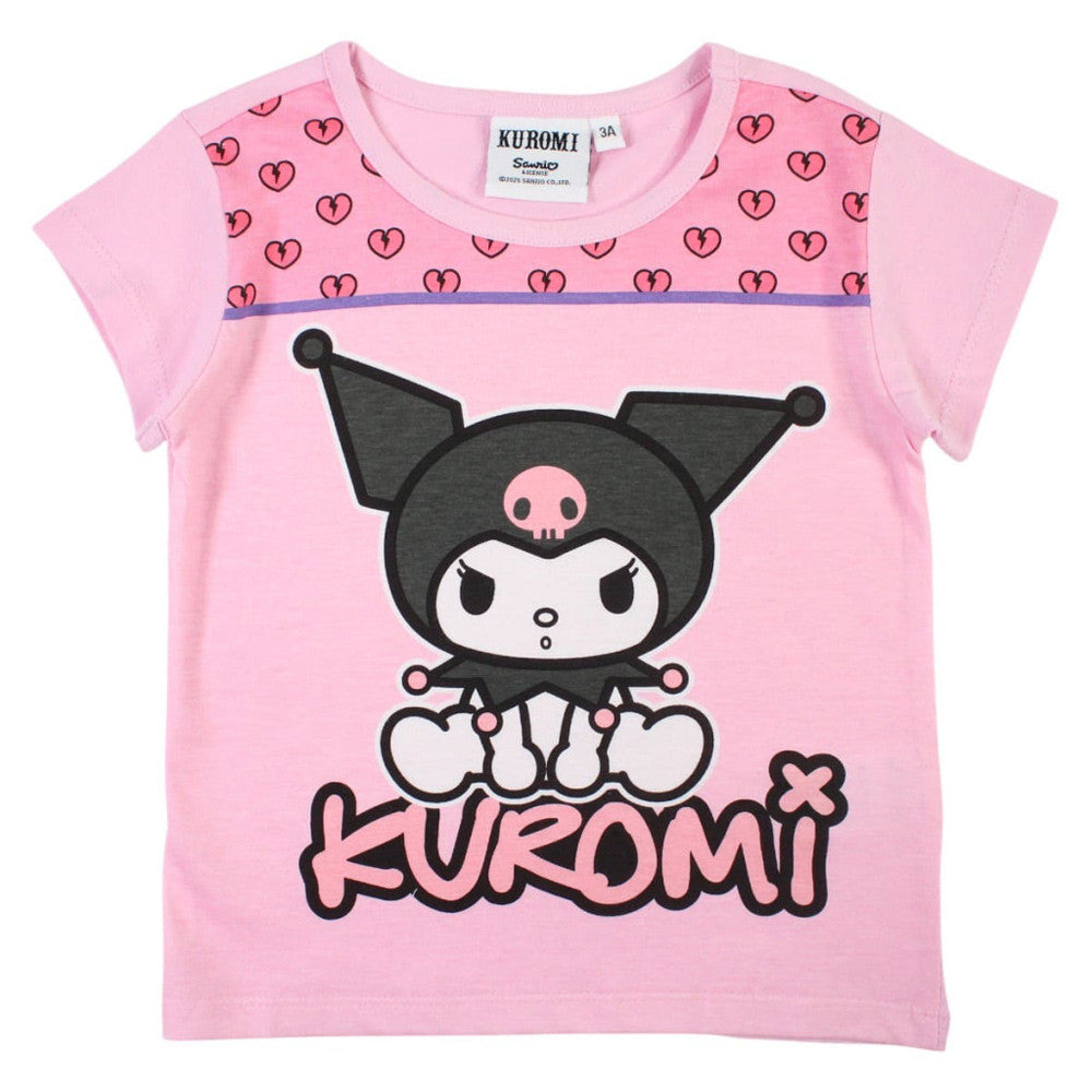 Hello Kitty Kuromi Light Pink Kinder T-Shirt kurz, Oberteil 3 Jahre