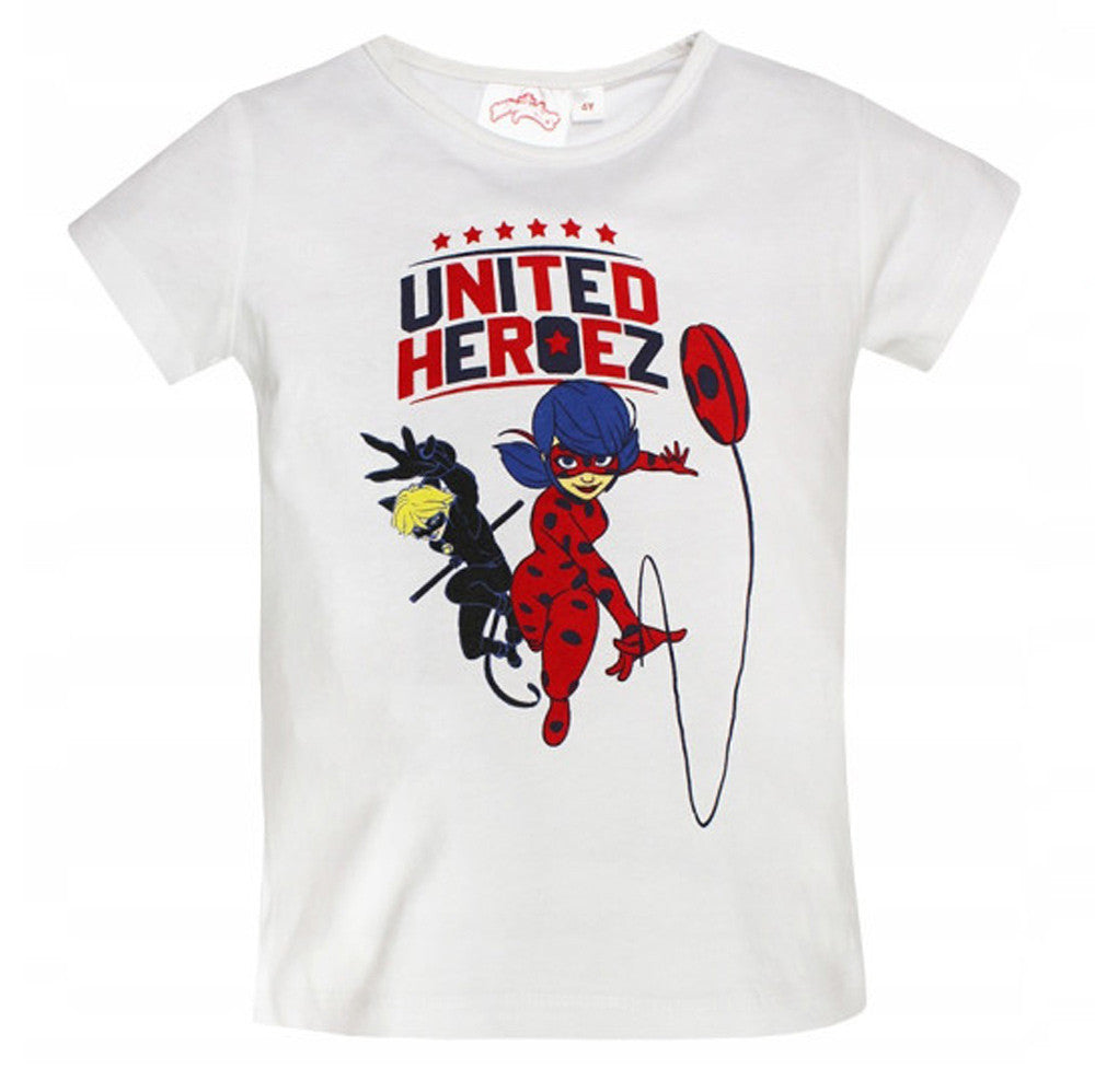 Miraculous Geschichten von Ladybug und Cat Noir Kinder Kurzarm T-Shirt, Oberteil 4 Jahre