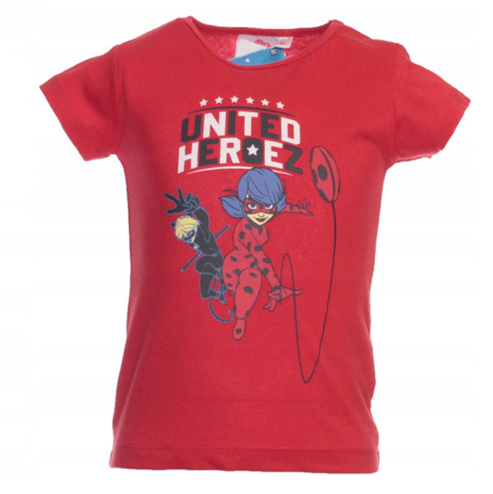 Miraculous Geschichten von Ladybug und Cat Noir Kinder Kurzarm T-Shirt, Oberteil 5 Jahre
