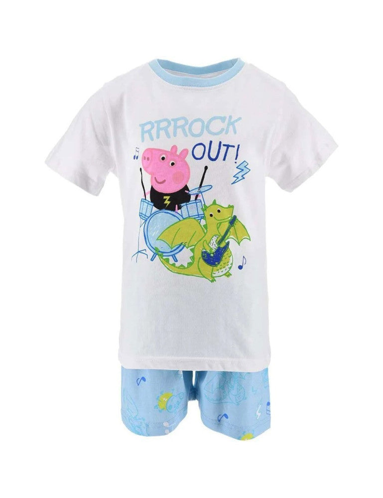 Peppa Wutz Rock Out White Kinder kurze Pyjama 3 Jahre / 98 cm