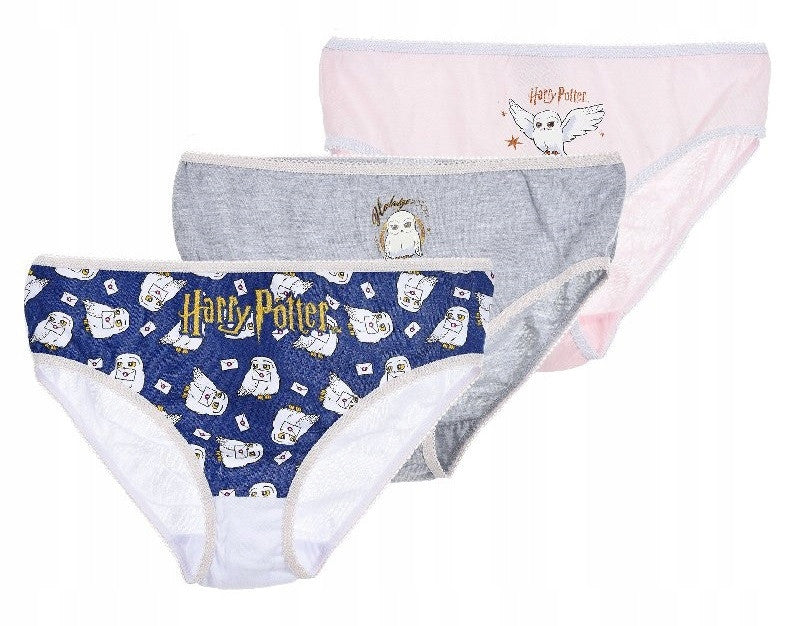 Harry Potter Hedwig Kinderunterwäsche, Höschen 3 Stück/Packung 6 - 8 Jahre / 116 - 128 cm