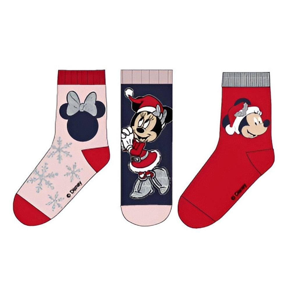 Disney Minnie Snow Blue Weihnachtskindersocken 27/30