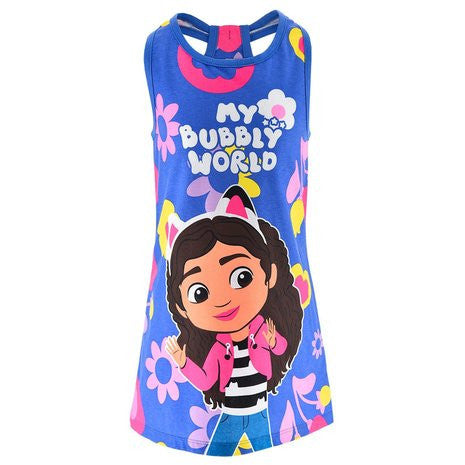 Gabby's Dollhouse Bubbly World Purple Kinder Sommerkleid 3 Jahre / 98 cm