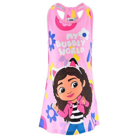 Gabby's Dollhouse Bubbly World Pink Kinder Sommerkleid 6 Jahre / 116 cm