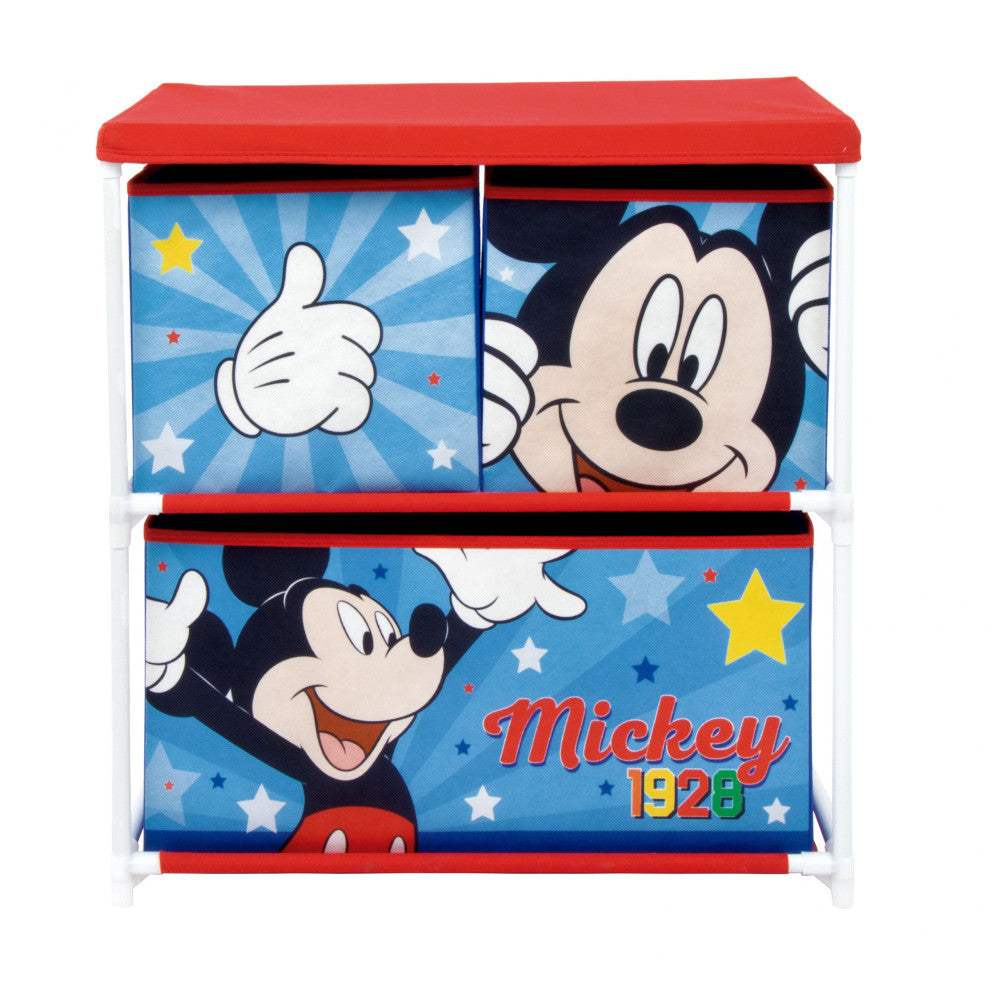 Disney Mickey Star Spielzeuglagerregal mit 3 Fächern 53x30x60 cm