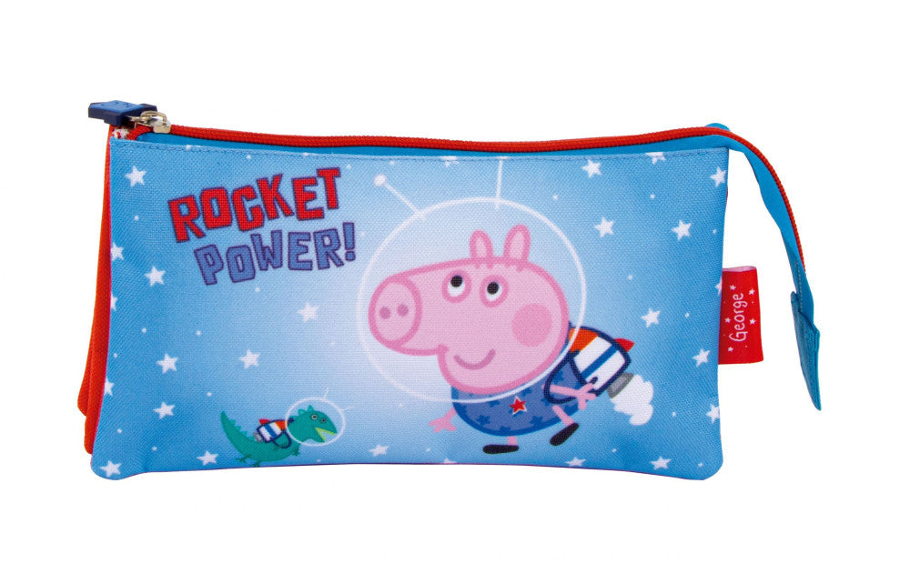 Peppa Wutz Rocket 3-Fächer Federmäppchen 21 cm