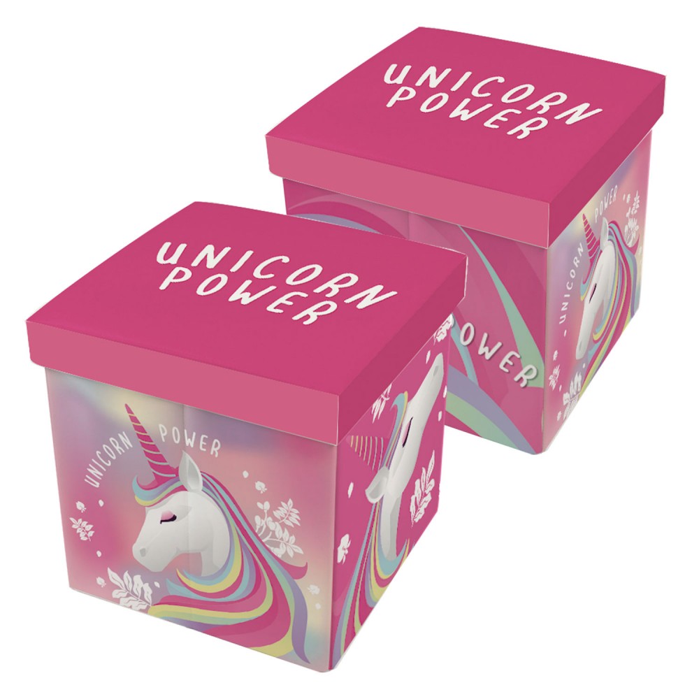 Einhorn Power Spielzeugaufbewahrung 30×30×30 cm