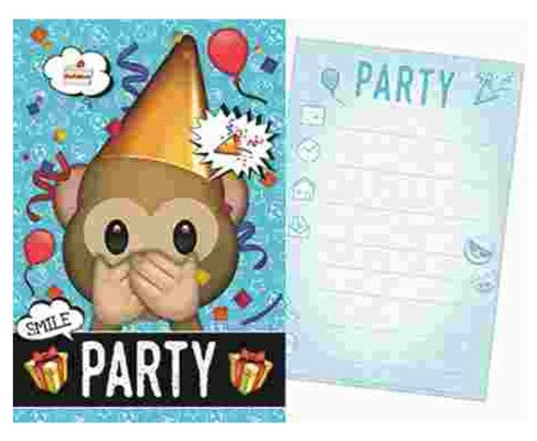 Emoji Blue Party Einladung
