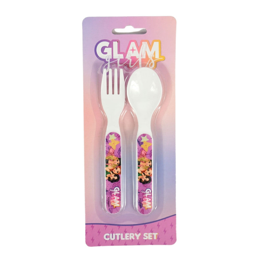 Glam Girls Team Kunststoffbesteckset - 2 Stück