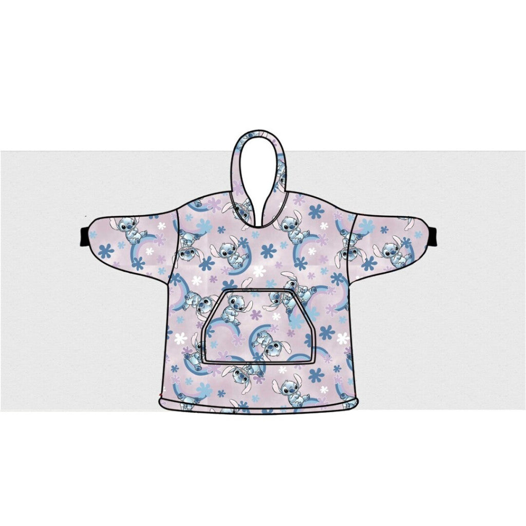 Disney Lilo und Stitch Dreamy Überziehbare Plüsch-Fleecedecke, Poncho 7-14 Jahre