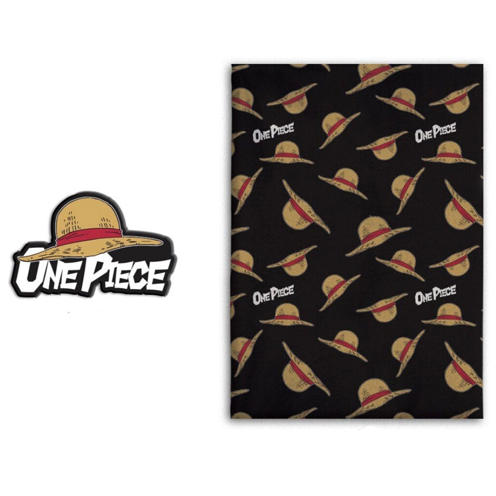 One Piece Straw Hat Fleecedecke und Formkissen Set