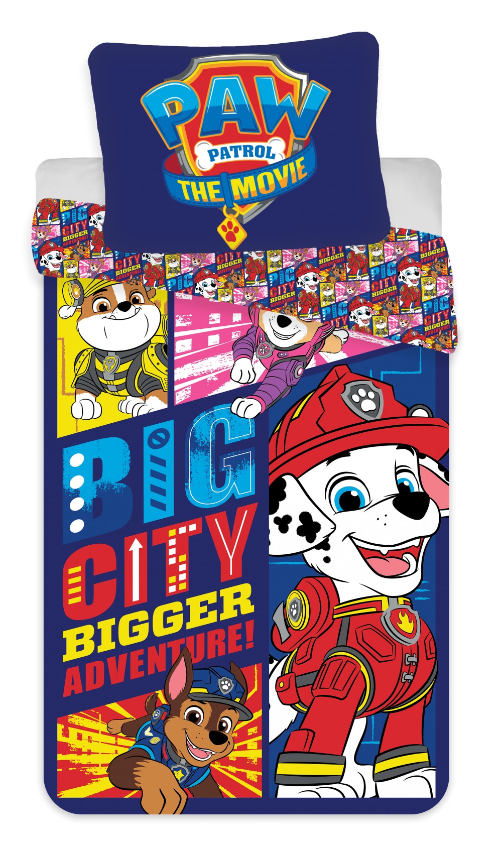 Paw Patrol Big City Bettwäsche 140×200cm, 70×90 cm