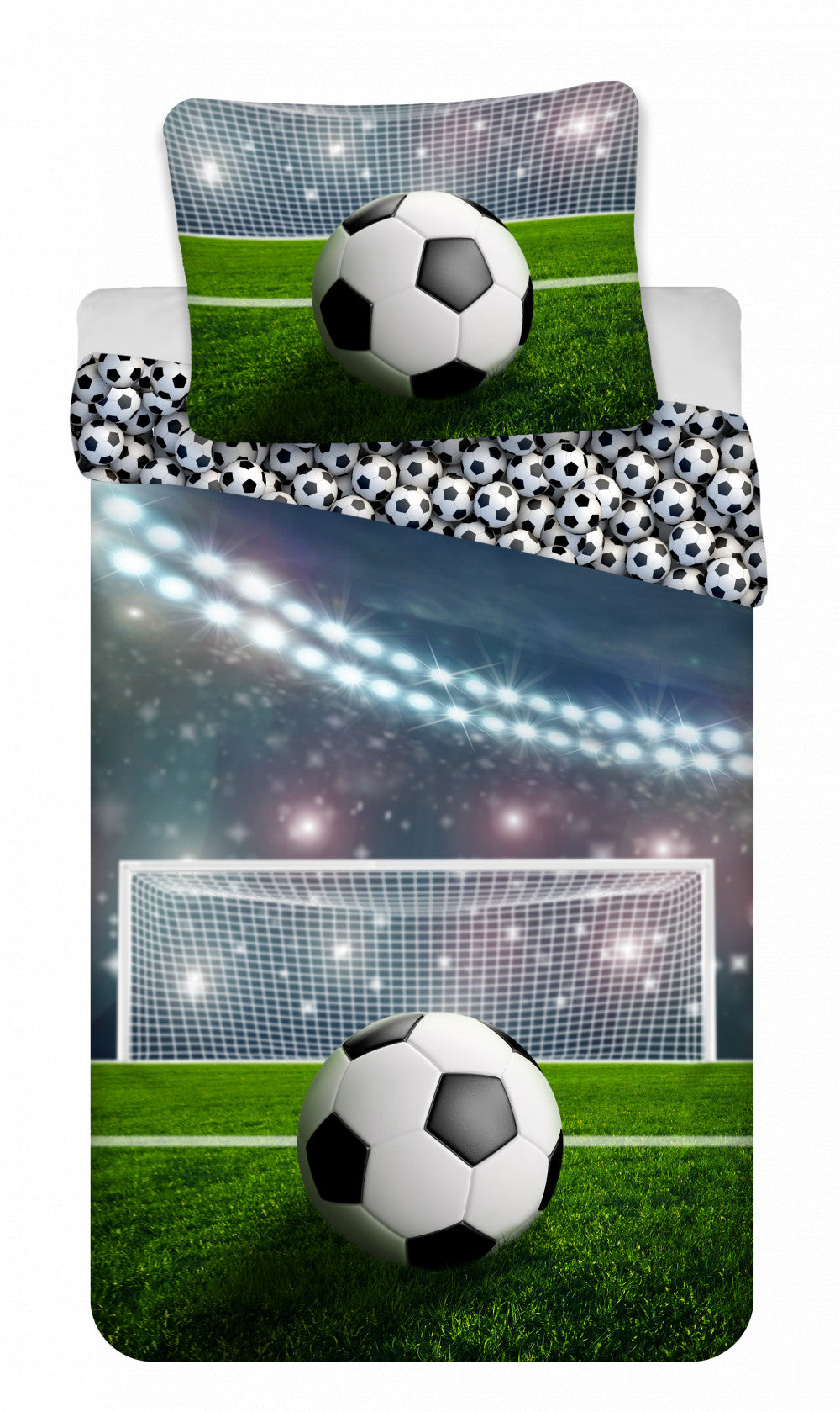 Fußball Kinderbettwäsche 100x135cm, 40x60 cm