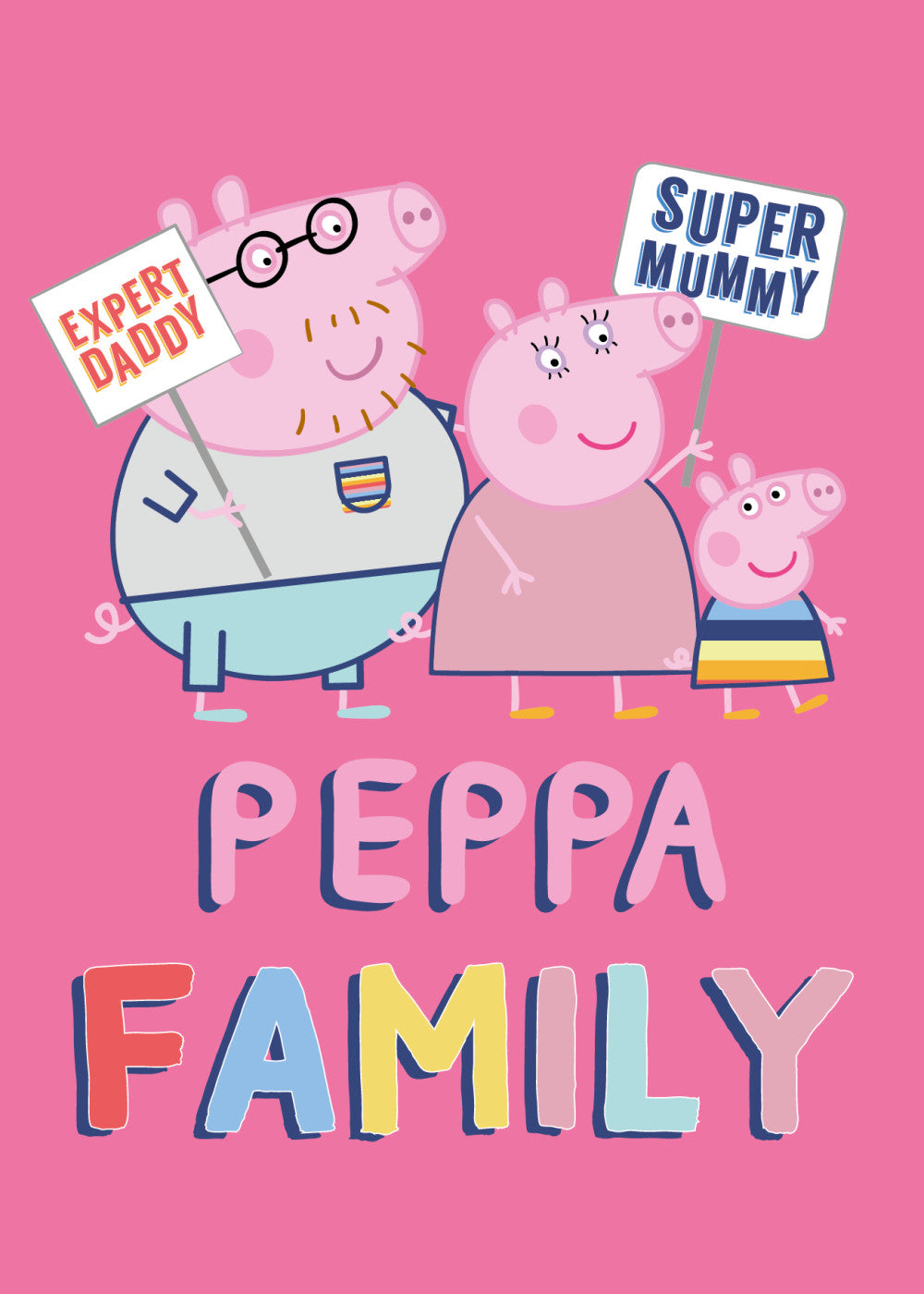 Peppa Wutz Family Pink Fließdecke 100x140cm