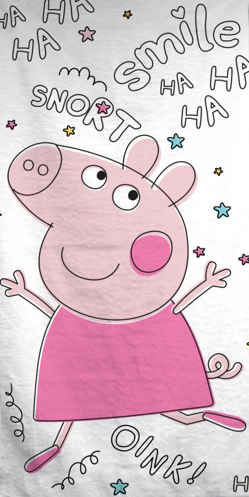 Peppa Wutz Snort Badehandtuch, Strandtuch 70x140cm
