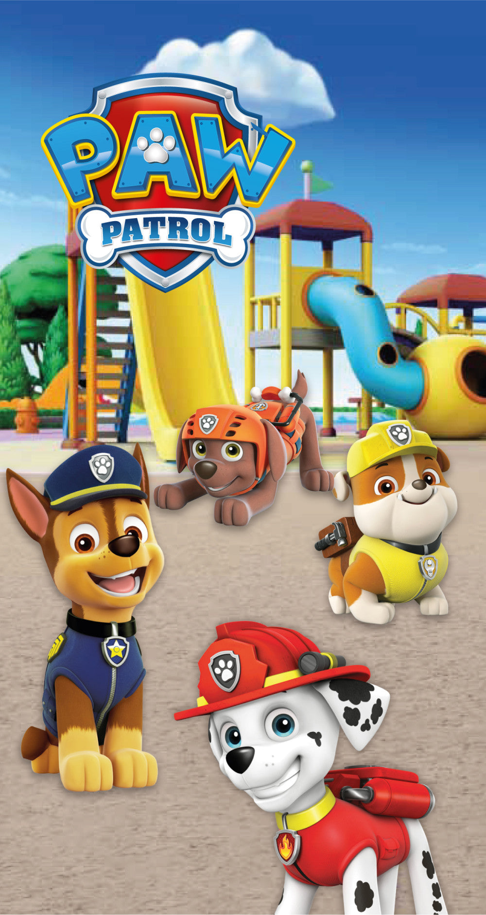 Paw Patrol Playground Playground Badetuch, Strandtuch 70x140cm
