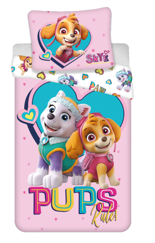 Paw Patrol Pups Rule Bettwäsche 140×200cm, 70×90 cm Mikrofaser
