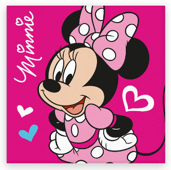 Disney Minnie Love Handtuch, Waschlappen, Handtuch 30x30cm