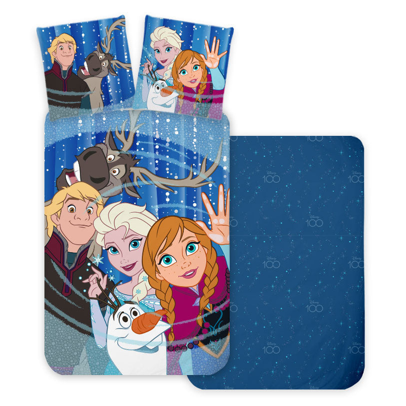 Disney Eiskönigin Friends Kinderbettwäsche 100×135 cm, 40×60 cm