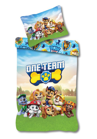 Paw Patrol One Team Bettbezug 140×200cm, 70×90 cm