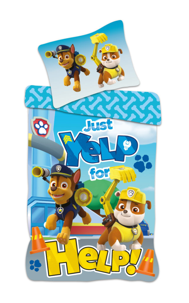 Paw Patrol Help! Bettbezug 140×200cm, 70×90 cm