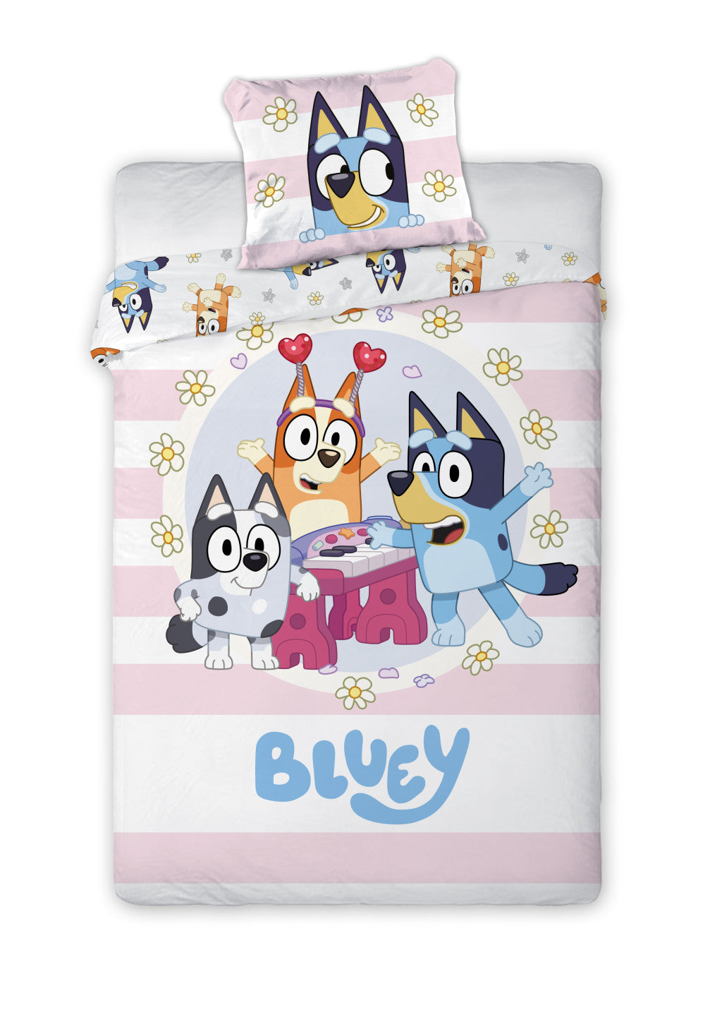 Bluey Joyful Kinder, Kindergarten Bettwäsche 100x135cm, 40x60 cm