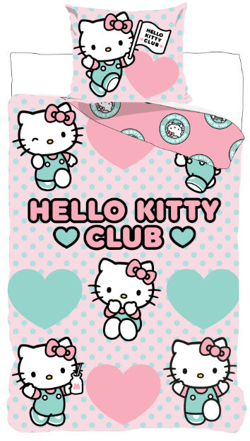 Hello Kitty Club Bettbezug 140×200cm, 70×90 cm