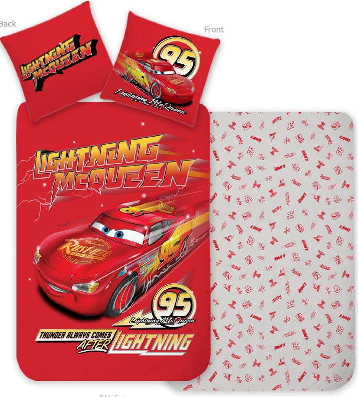 Disney Cars Thunder Kinderbettwäsche für den Kindergarten 100×135 cm, 40×60 cm