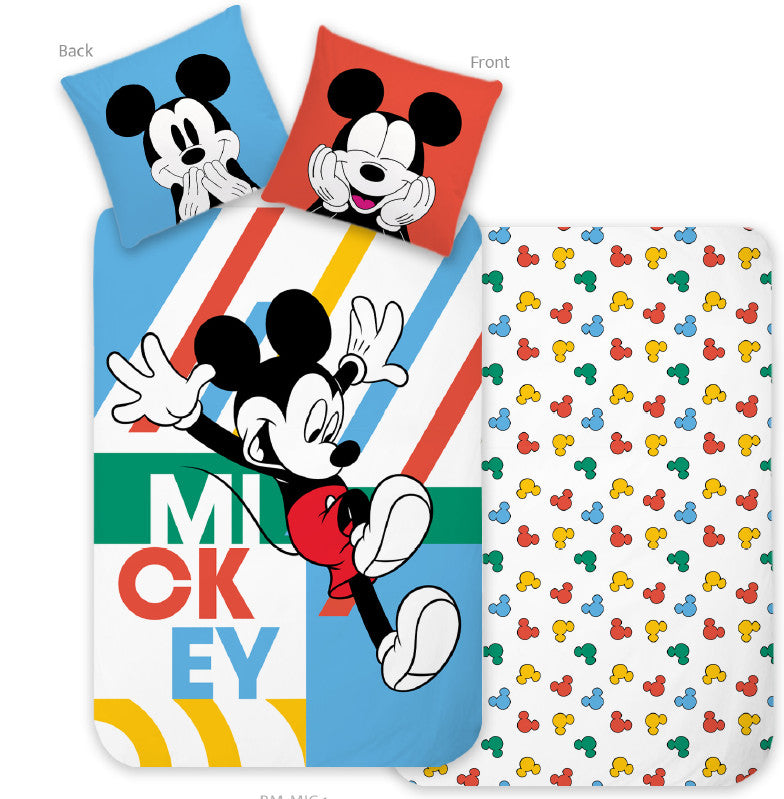 Disney Mickey Jump & Play Kinder-Bettwäsche-Set 100×135 cm, 40×60 cm