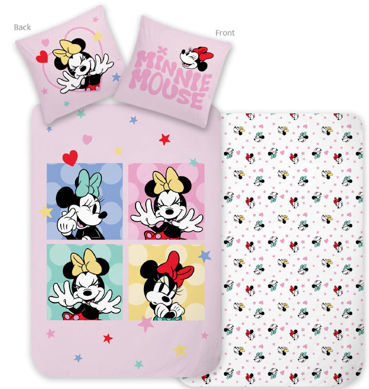Disney Minnie Sweet Moments Kinderbettwäsche 100×135 cm, 40×60 cm