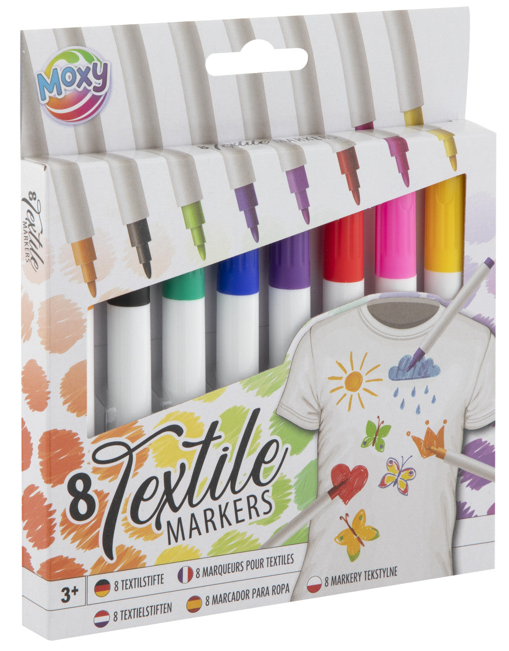 Farbe Moxy Textilmarker Set mit 8 Stück