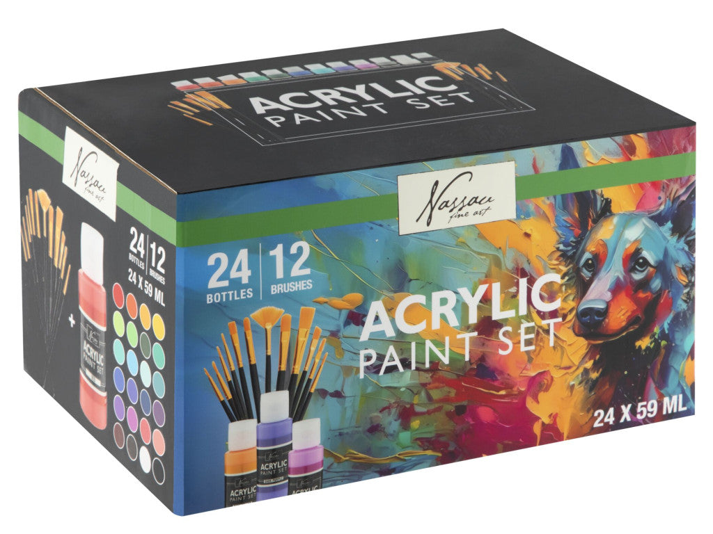 Farbe Nassau Acryl-Malset mit Pinsel