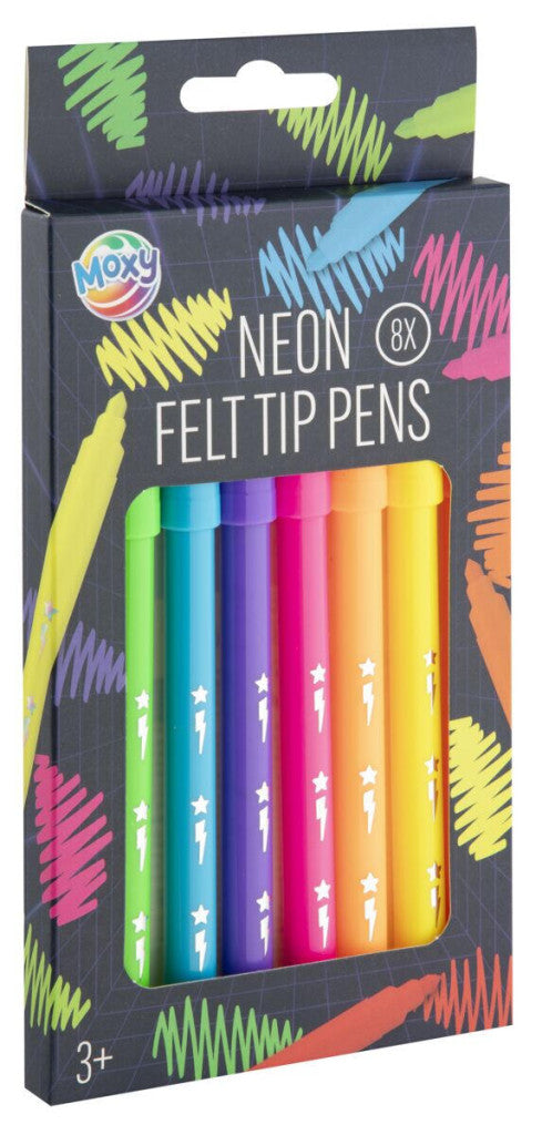 Farbe Neon Set mit 8 Filzstiften
