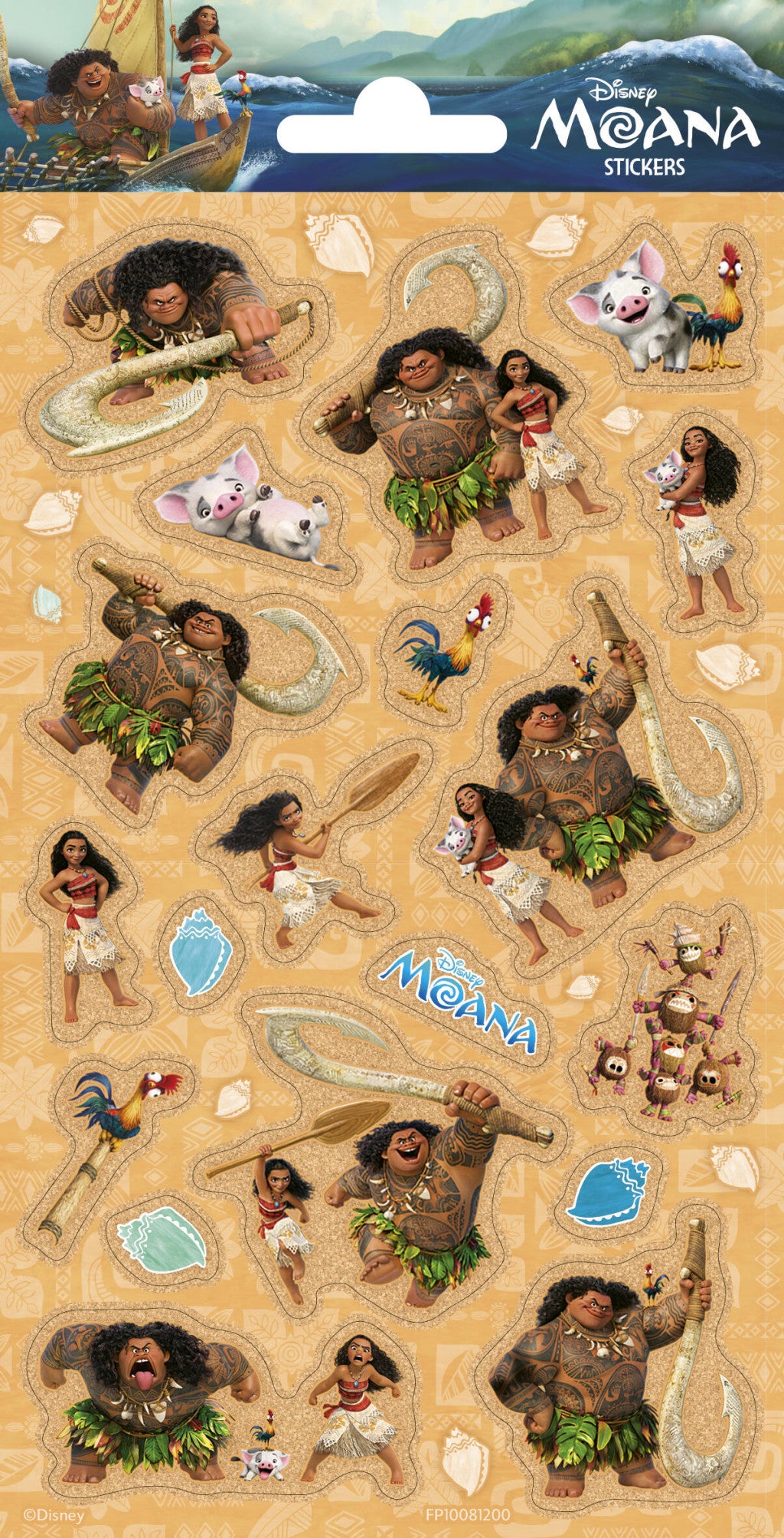 Disney Vaiana Ready glitzernder Aufkleber