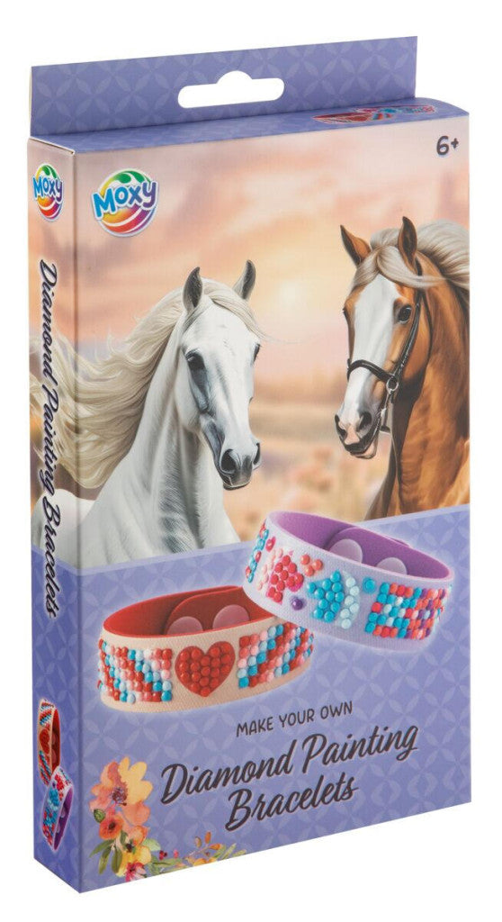 Tiere Moxy Pferde Diamant Perlen Armband Set 2 Stück
