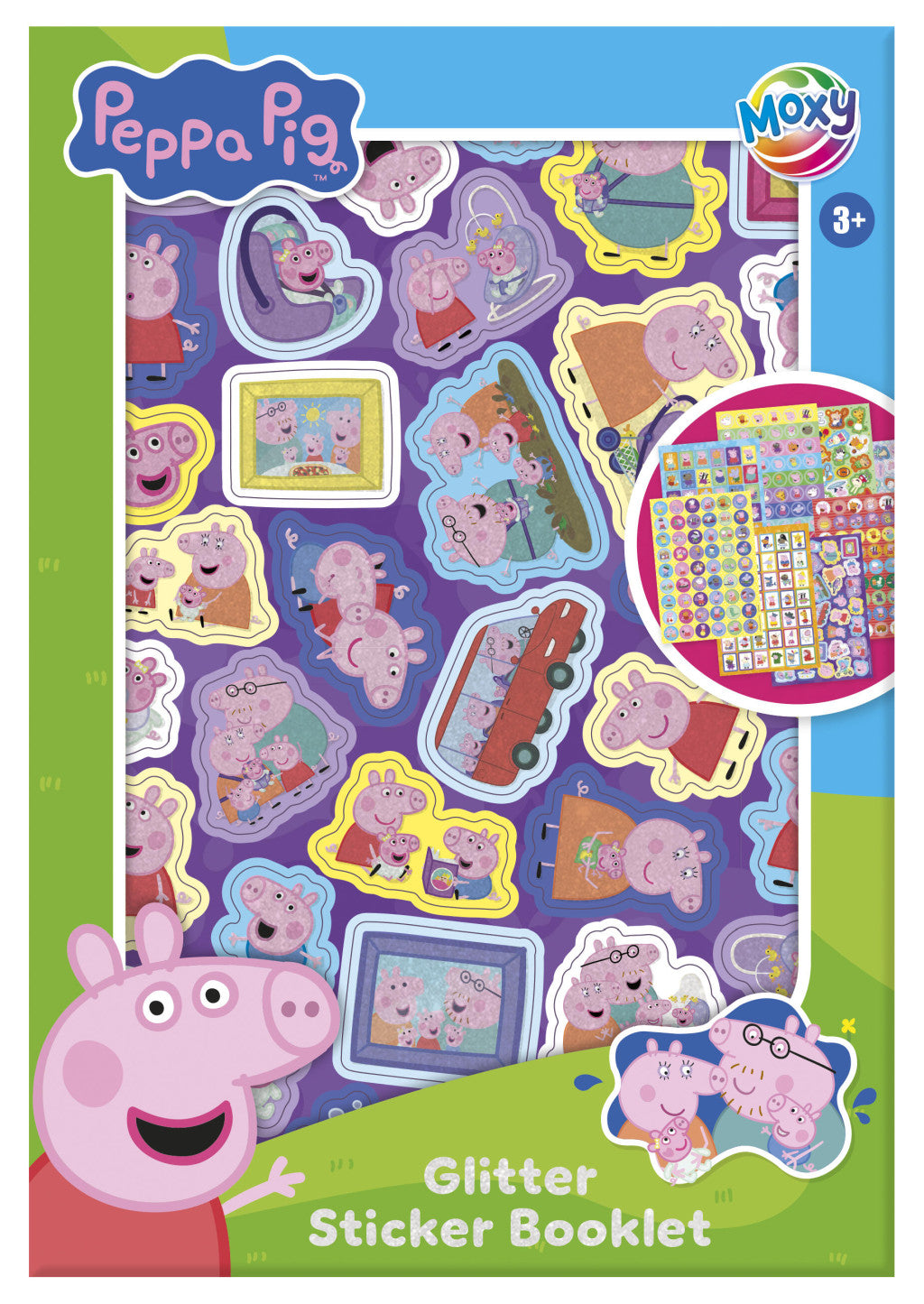 Peppa Wutz Family Glitzer-Aufkleberalbum 8 Seiten