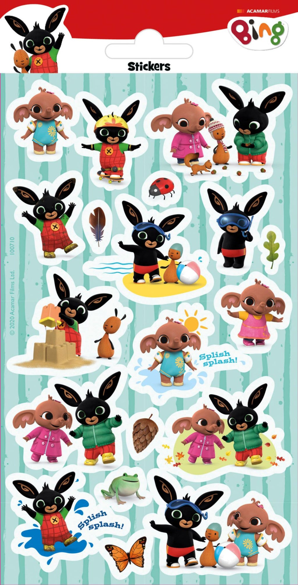 Bing Splash glitzer sticker set