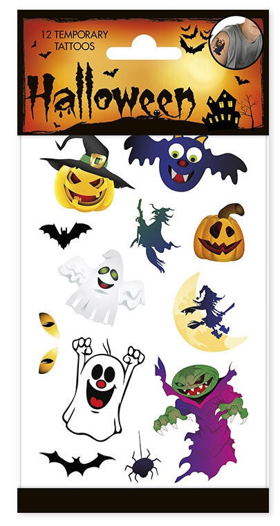 Halloween Scary temporäre Tattoos 12 Stück