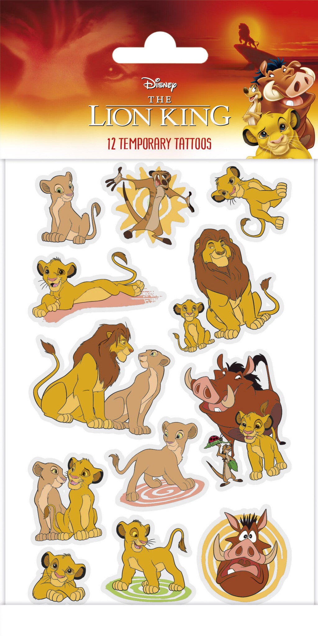 Disney Der König der Löwen Fun 12-teiliges Tattoo-Set