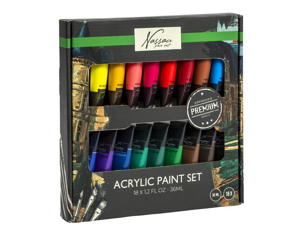 Farbe Nassau 18-teiliges Acrylfarbe-Set