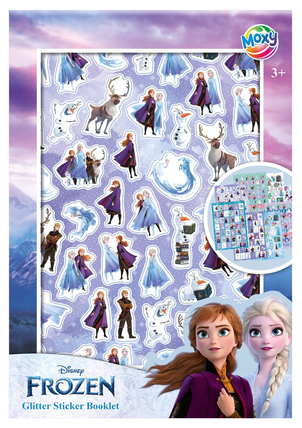 Disney Eiskönigin Adventure glitzernder Aufkleberalbum mit 8 Bögen