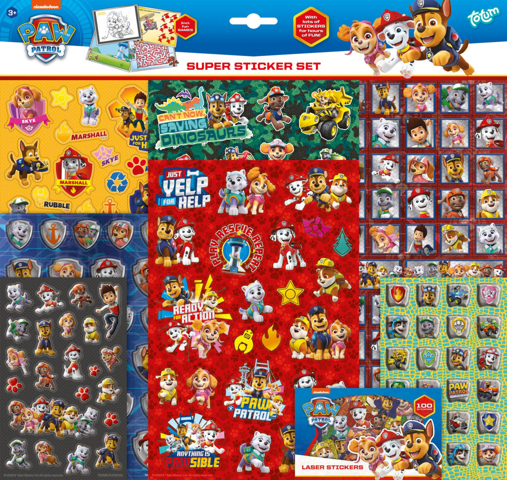Paw Patrol Rescue Repeat Super Aufkleber Set mit Spiel