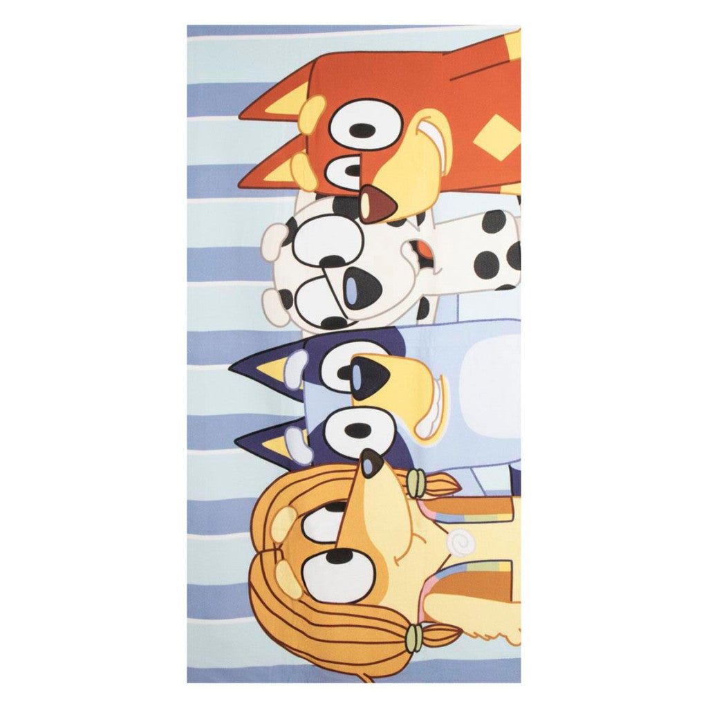 Bluey Happy Moments Badetuch, Strandtuch 70x140cm (Schnelltrocknend)