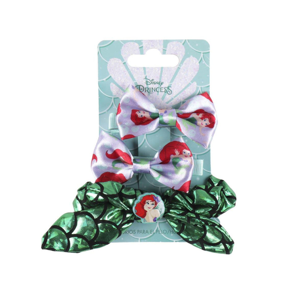 Disney Minnie Ariel Disney Prinzessinnen Haargummi und Clip Set 3 Stk