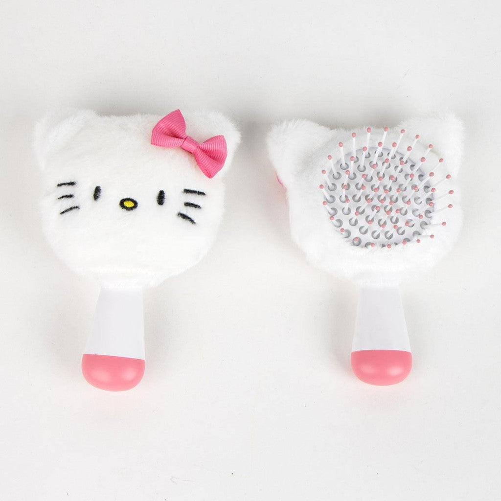 Hello Kitty White mini Plüschhaarbürste 13 cm
