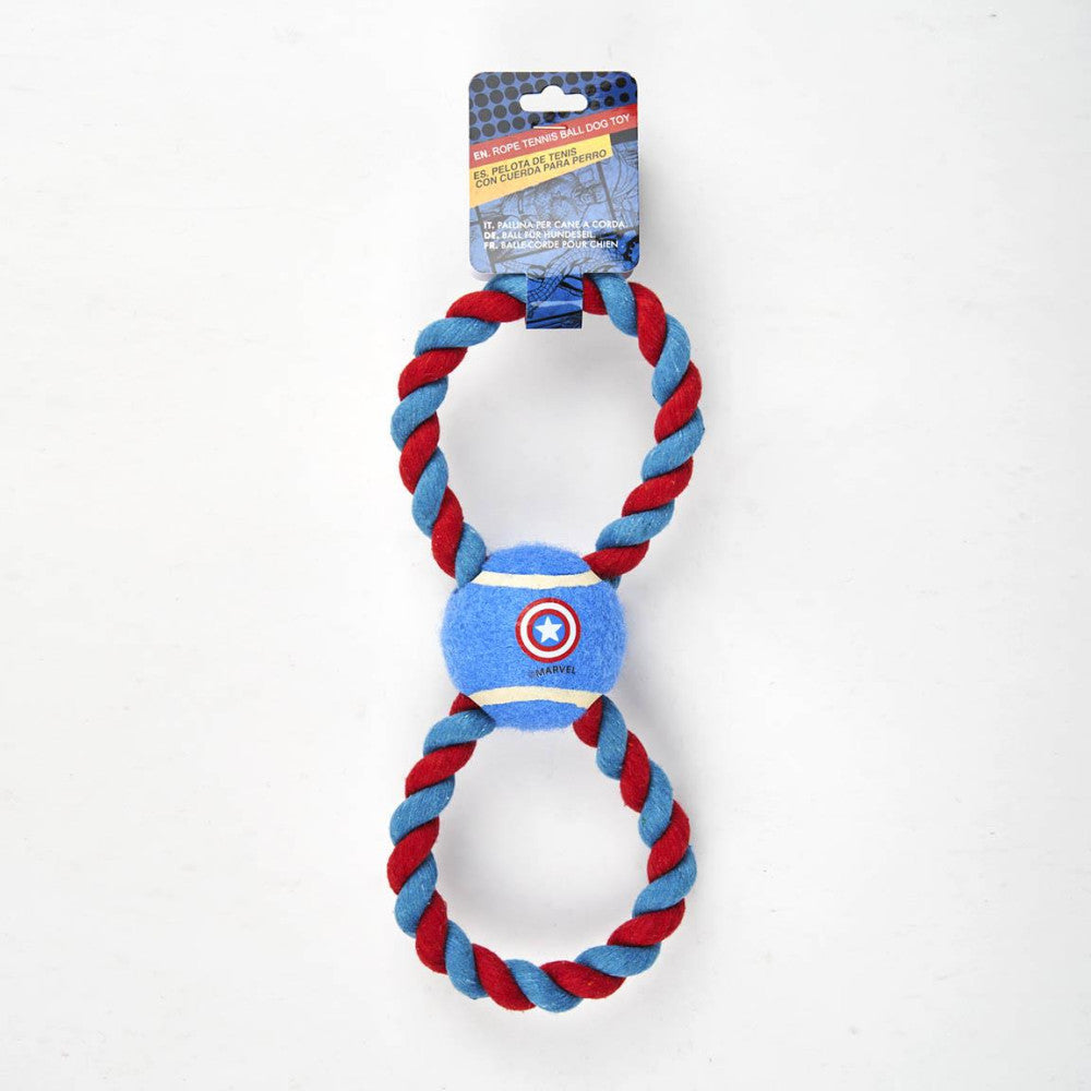 Avengers Tennisball und Seil Hundespielzeug